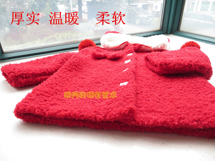 喜慶hello kitty貓絨絨大衣（視頻) - 明月的棒針?biāo)囆g(shù) - 明月的棒針?biāo)囆g(shù)