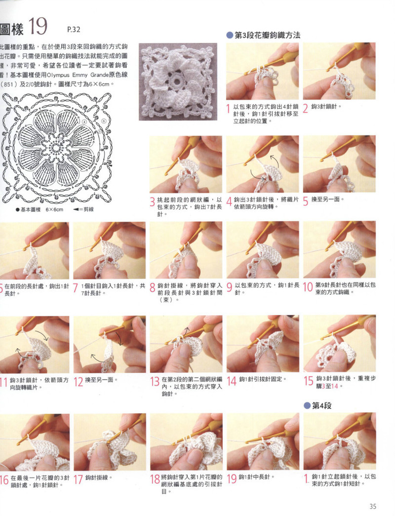 Crochet Lace Floral Applique 2011 - 紫蘇 - 紫蘇的博客