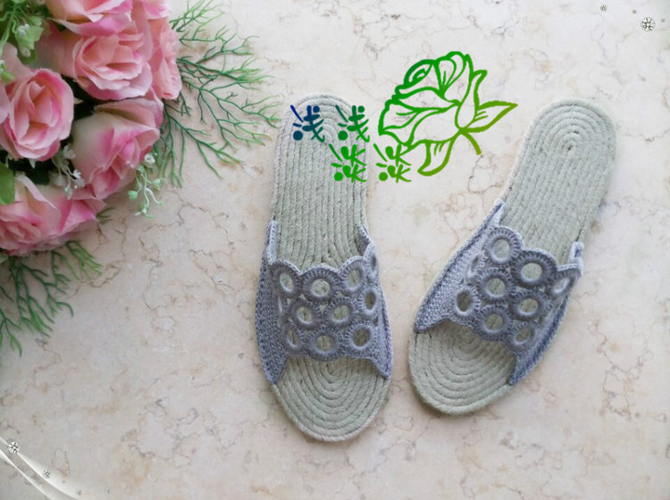 【淺淺淡淡】*綠芳---Eizi Craft麻牛筋底涼拖 - 淺淺淡淡 - 淺 淺 淡 淡