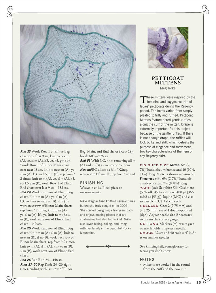 Interweaves Jane Austen Knits  Special Issue2015 - 輕描淡寫 - 輕描淡寫