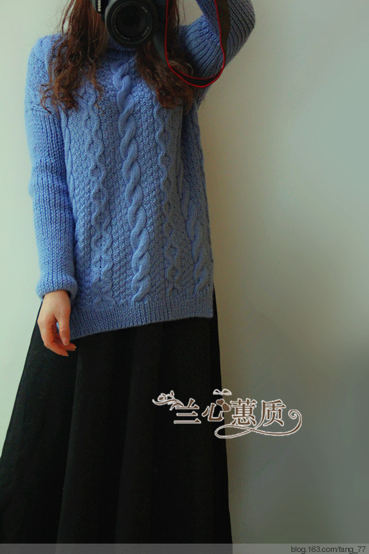 醉藍系列之~迷霧~~麻花高領(lǐng)毛衣（蘭心蕙質(zhì)2015） - 蘭心蕙質(zhì) - 蘭心蕙質(zhì)藍云海