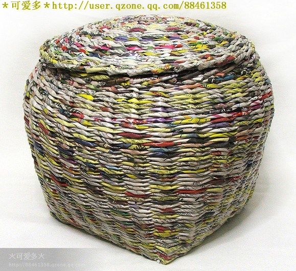 廢舊雜志報紙編織物（多圖鑒賞/附教程）——makki - 小小 - 靜水流深
