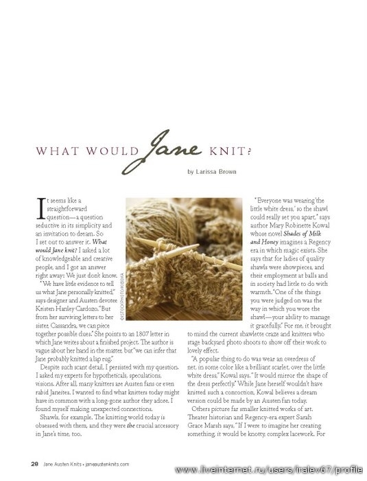 Jane Austen Knits Special Issue 2011 - 編織幸福 - 編織幸福的博客 Jane Austen Knits Special Issue 2011 - 編織幸福 - 編織幸福的博客