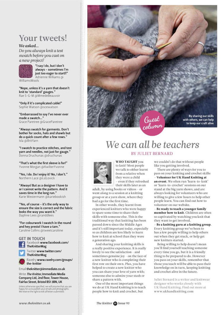 The Knitter Issue 93 2015 - 輕描淡寫(xiě) - 輕描淡寫(xiě)
