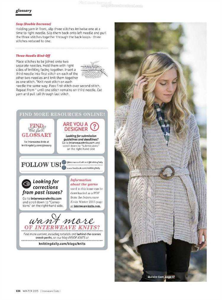 Interweave knits winter 2015 - 輕描淡寫(xiě) - 輕描淡寫(xiě)