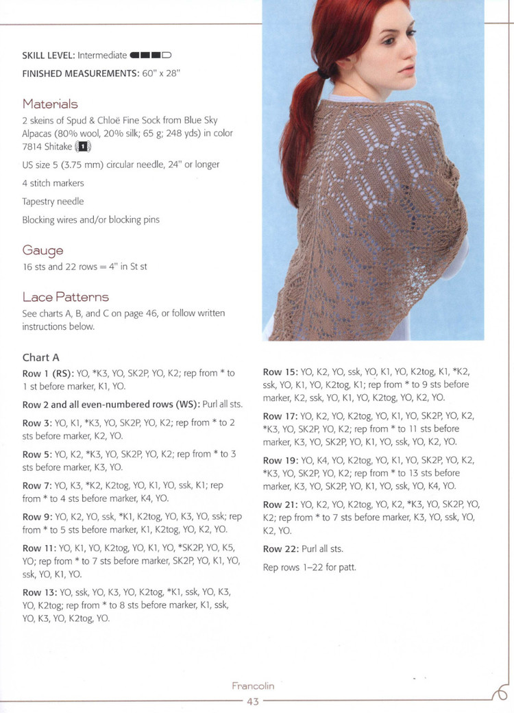 Sock-YarnShawls 鏤空披肩 - 紫蘇 - 紫蘇的博客