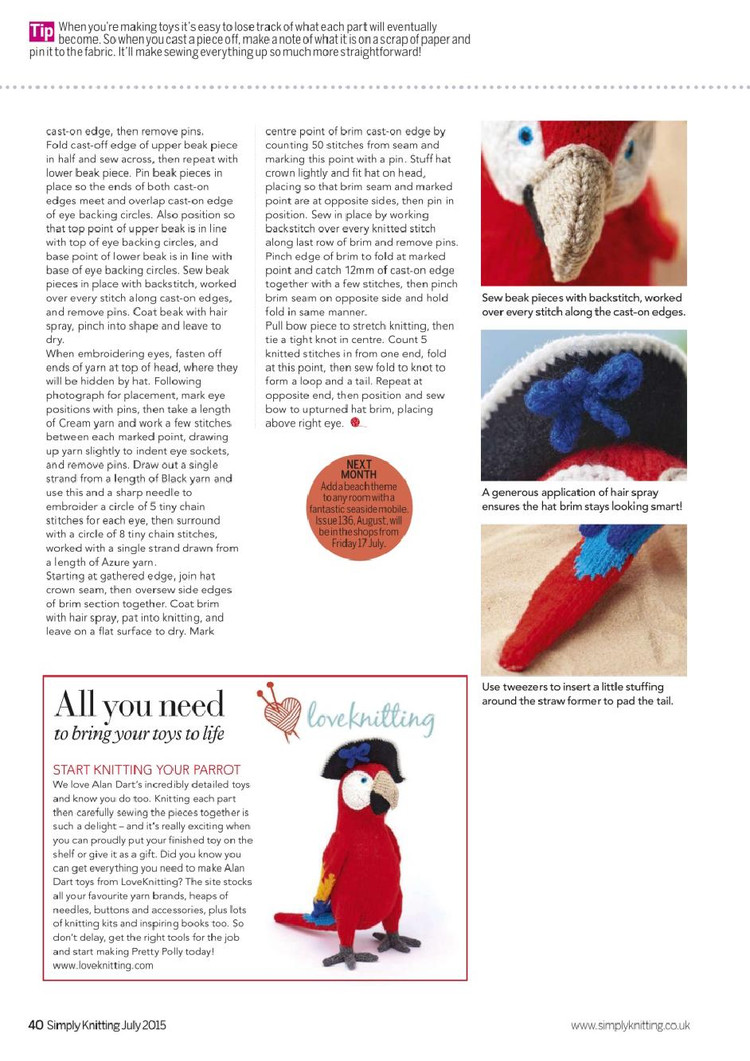 Simply Knitting Issue 135 2015 - 輕描淡寫 - 輕描淡寫