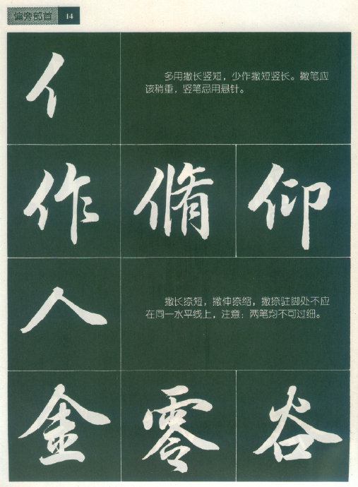 [轉(zhuǎn)載]毛筆行書標(biāo)準(zhǔn)教程（筆法）