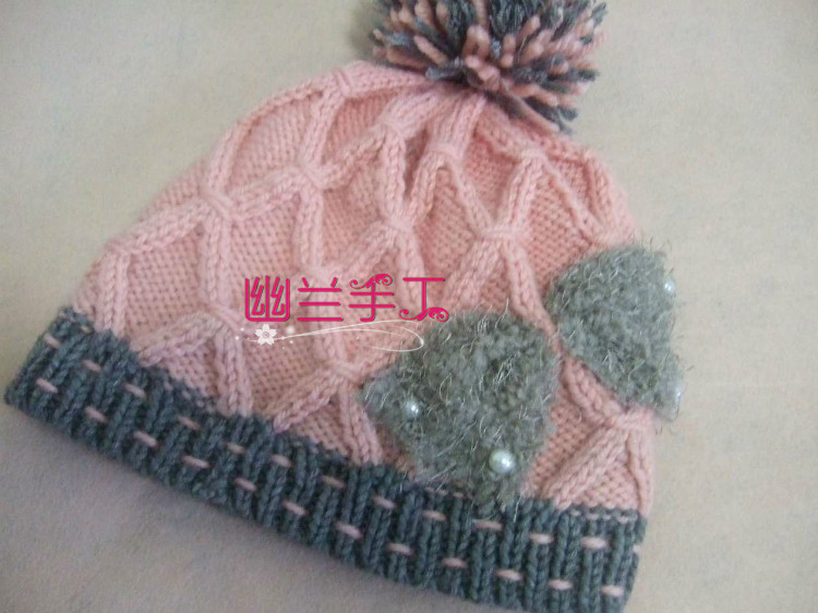 暖暖噠～～～撞色親子毛線帽29 - 空谷幽蘭 - 指間的溫柔