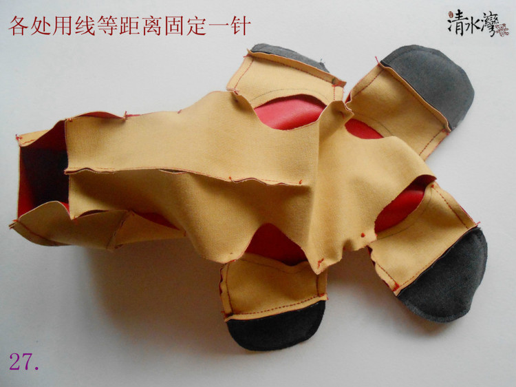 經(jīng)典款鴻運(yùn)馬的制作步驟 - 清水灣手工布藝 - 掬花在手,必有芬芳拂袖