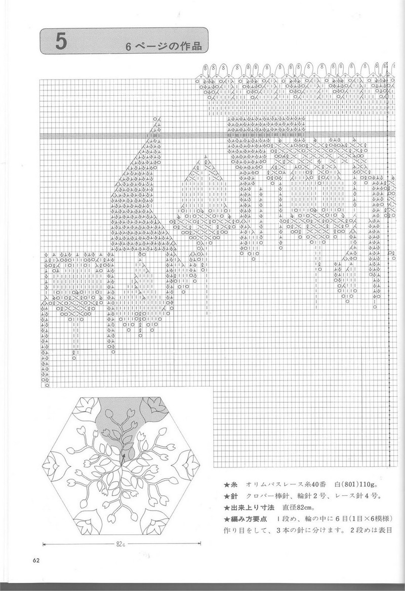 白色棒針蕾絲臺布 中 KNITTED LACE DESINGNS OF THE MODERN  MODE BOOK 1 - Daphne - 因為愛所以愛