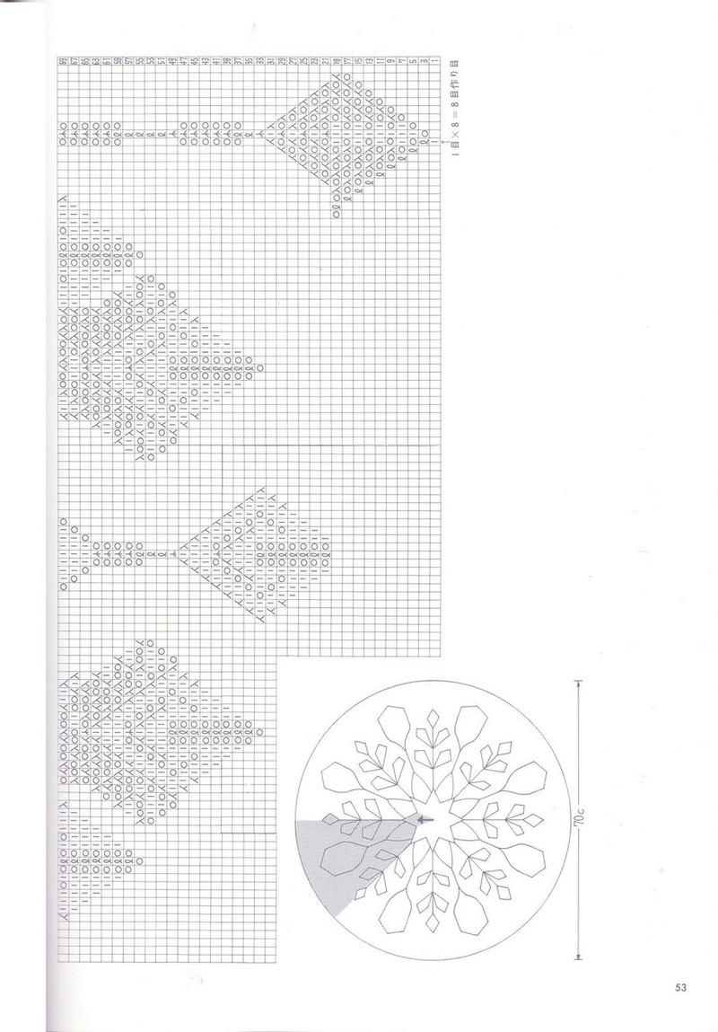 白色棒針蕾絲臺布 中 KNITTED LACE DESINGNS OF THE MODERN  MODE BOOK 1 - Daphne - 因為愛所以愛