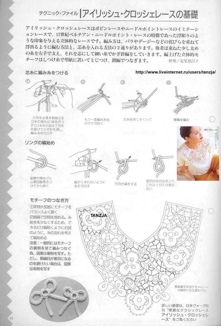 鉤針——花邊領(lǐng)（二）——圖解 - Hello Kitty - 日月星晨