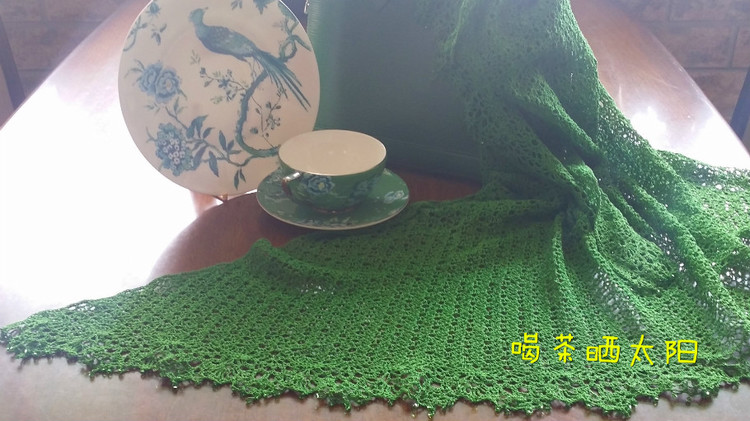 綠漾--蕾絲三角披肩（2015-08） - 喝茶曬太陽(yáng) - 喝茶曬太陽(yáng)的博客
