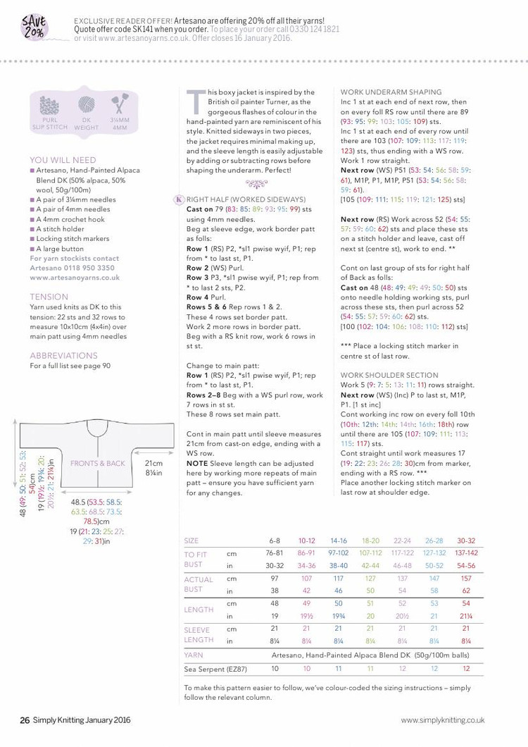 Simply Knitting  January 2016 - 輕描淡寫(xiě) - 輕描淡寫(xiě)