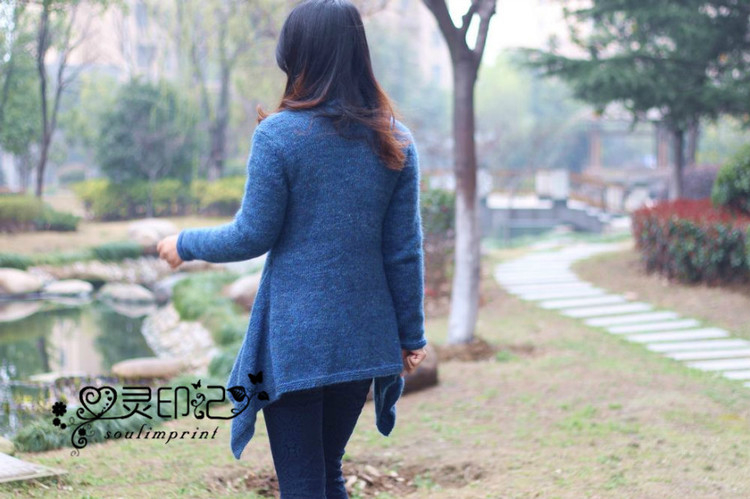 【心靈印記】隨風——麻花側(cè)長開衫 - 心靈印記 - 指間紗