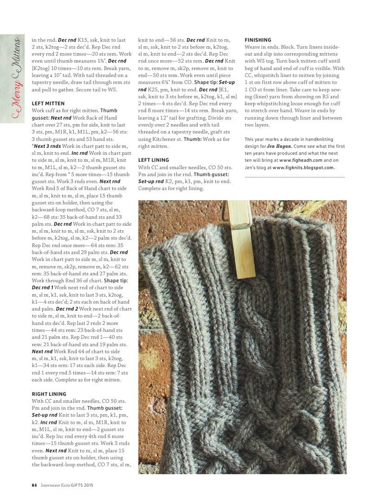 Interweave Knits： Gifts 2015 - 輕描淡寫 - 輕描淡寫
