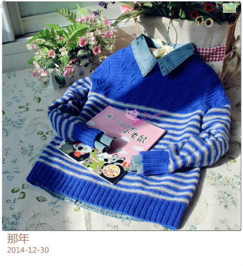那年---男童?；觑L(fēng)羊絨條紋套衫------2014.50 - C.small - C.small的織衣所