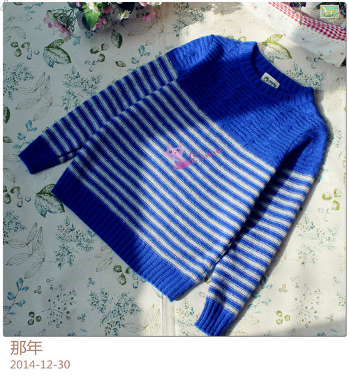 那年---男童?；觑L(fēng)羊絨條紋套衫------2014.50 - C.small - C.small的織衣所