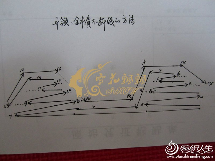 【轉(zhuǎn)雪花飄飄】后片開領(lǐng)、斜肩不斷線的織法 - 絲路花雨 - 鉤織——別樣的快樂