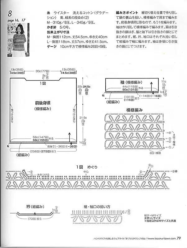 1431——青嵐——超級簡單的長段染寬松罩衣 - ty - ty 的 編織博客