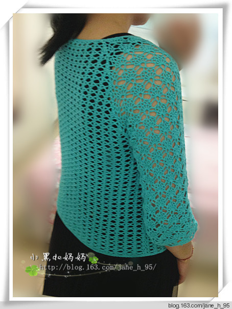 藍莓——適合春末夏初的中袖鏤空鉤衣【小黑媽媽201618】 - 小黑的媽媽（忘憂草） - 東籬小筑