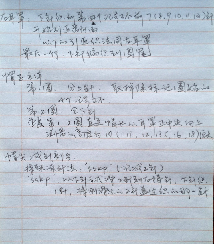 簡單翻譯。起伏針帶耳罩的帽子 - 媛媛的綿綿的羊 - 媛媛的綿綿的羊