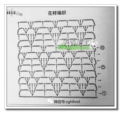 三葉花~~~長圍巾---08 - 碧海---纏夢 - 天香手編工作室