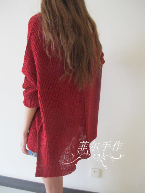 【菲爾手作】素云---露肩慵懶寬松衫（美圖+女兒秀） - 菲爾 - 菲爾的編織博客