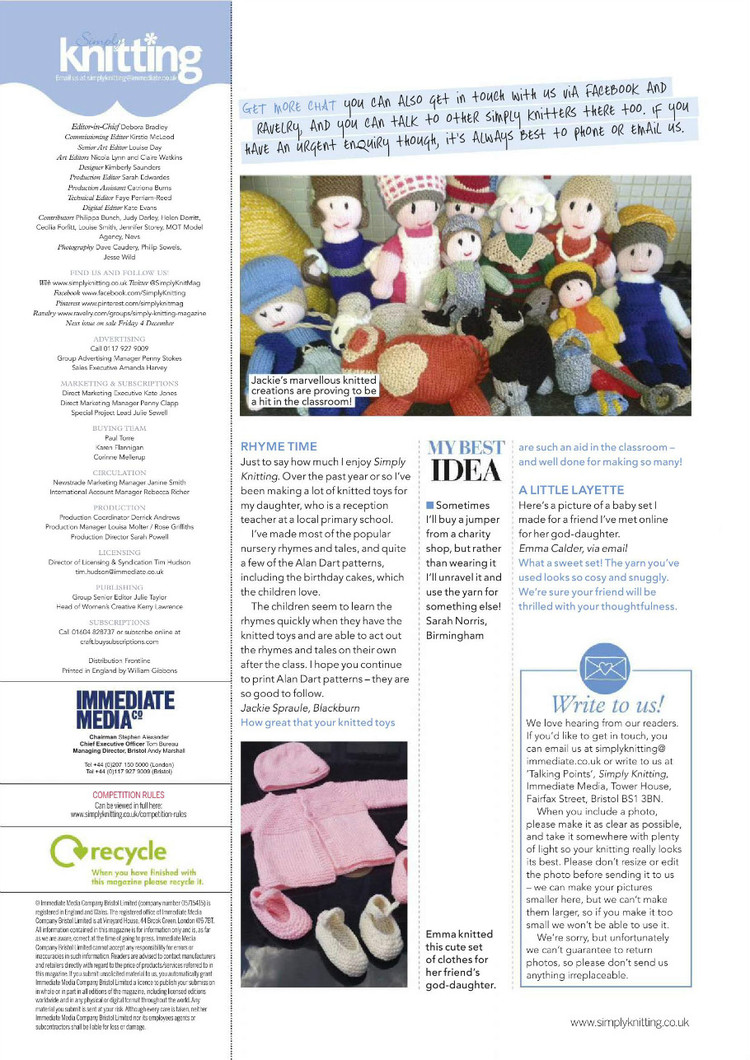 Simply Knitting Issue 12 2015 - 輕描淡寫(xiě) - 輕描淡寫(xiě)