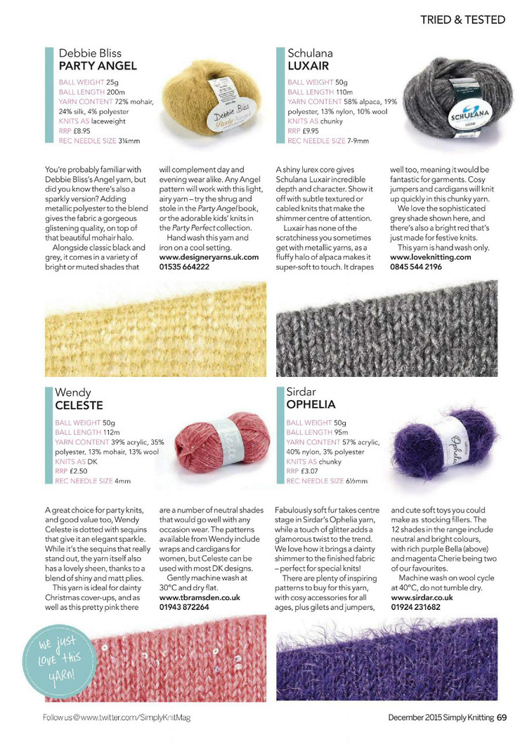 Simply Knitting Issue 12 2015 - 輕描淡寫(xiě) - 輕描淡寫(xiě)