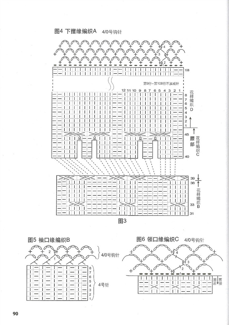 行家教你從領(lǐng)口往下織 - 紫藤花瓣 - 月下紫藤