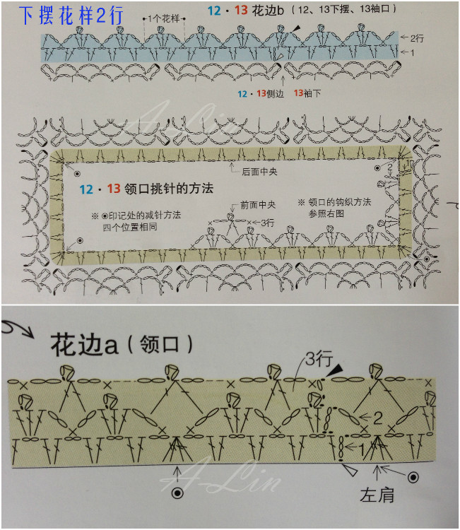 【A-Lin】短彩葵--幸運(yùn)星拼花短袖（附鉤花拼接過程） - A-Lin林 - A-Lin林 的博客