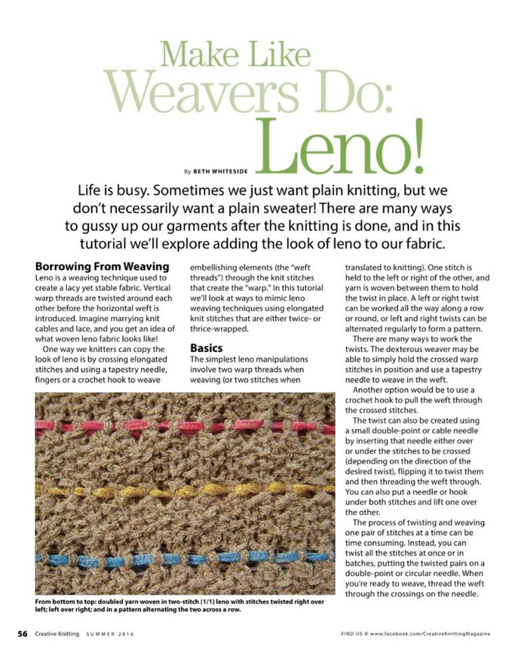 Creative Knitting №2 2016 - 輕描淡寫 - 輕描淡寫