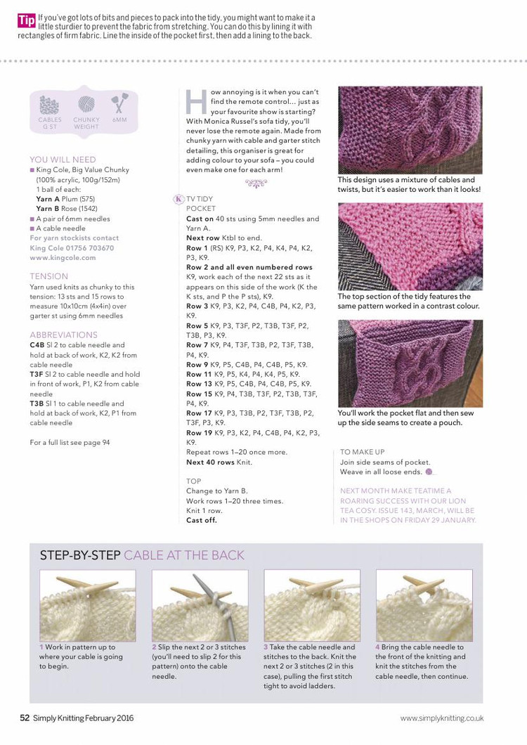 Simply Knitting  February 2016 - 輕描淡寫(xiě) - 輕描淡寫(xiě)