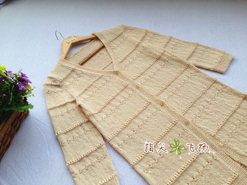 清芙（1517）---珍珠麻長款開衫 - 指尖飛揚(yáng) - 指尖飛揚(yáng)