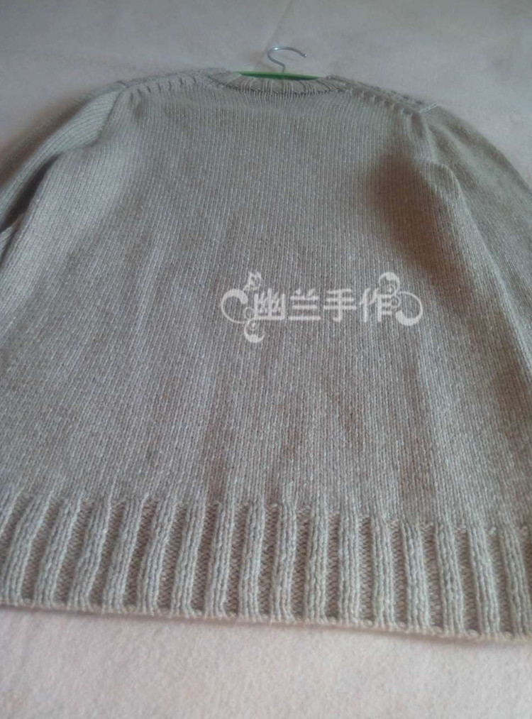 奶茶～～～簡(jiǎn)單圓領(lǐng)男式套頭衫47 - 空谷幽蘭 - 指尖的溫柔～幽蘭の編織時(shí)光
