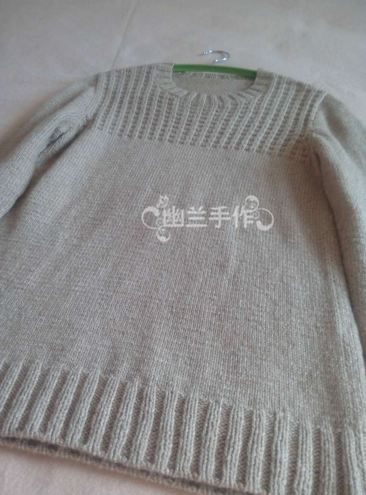 奶茶～～～簡(jiǎn)單圓領(lǐng)男式套頭衫47 - 空谷幽蘭 - 指尖的溫柔～幽蘭の編織時(shí)光