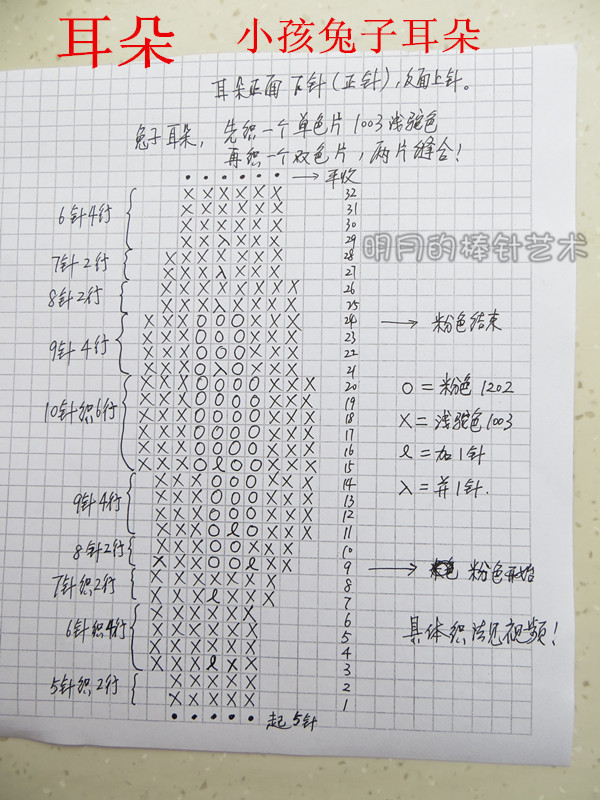 紫色萌兔兔長袖（零基礎(chǔ)視頻） - 明月的棒針藝術(shù) - 明月的棒針藝術(shù)