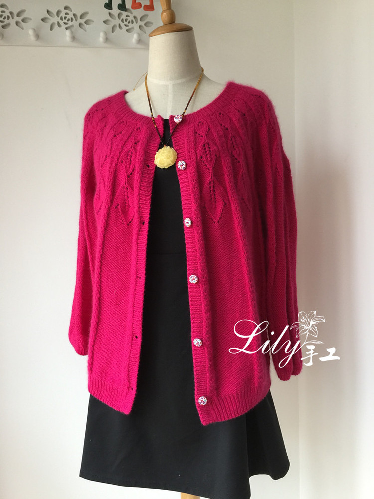 【Lily手工】--艷陽天--羊絨經(jīng)典開衫 - Lily - Lily的手工編織天地