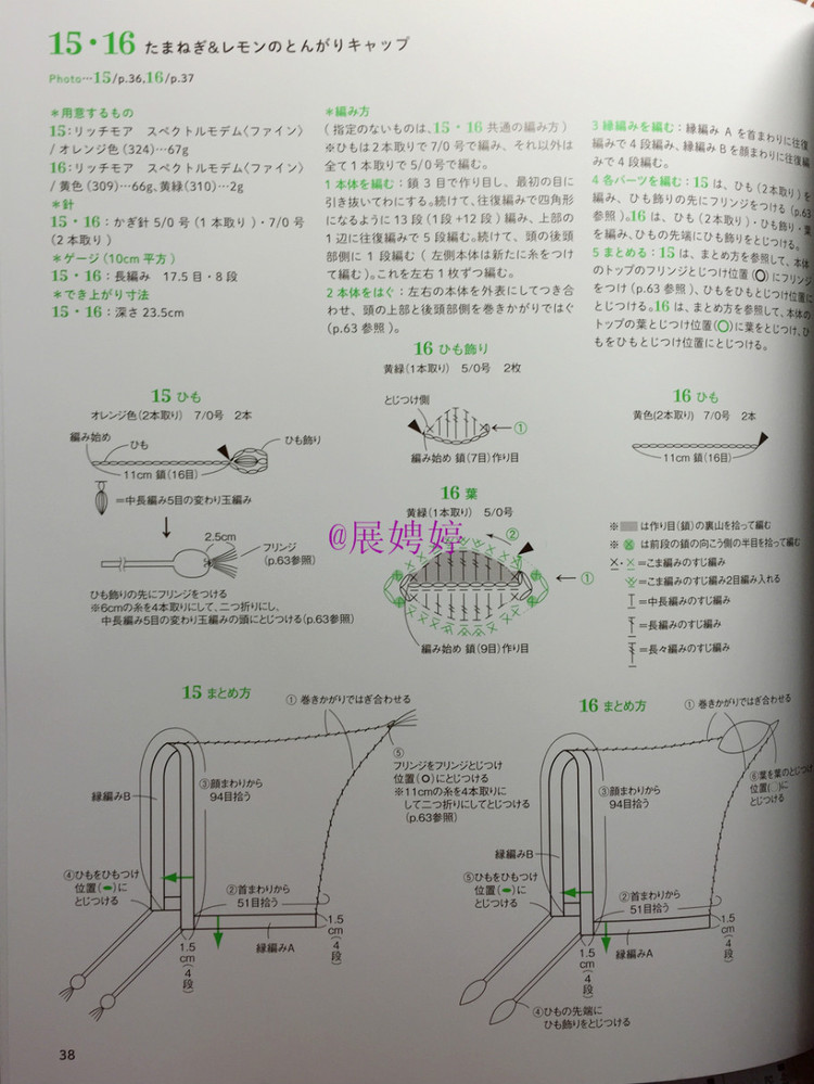 展娉婷新年禮物第二發(fā)：簡(jiǎn)單！鉤針編織孩子喜歡的水果·蔬菜·甜點(diǎn)帽子 - 展娉婷 - 展娉婷的鉤針世界