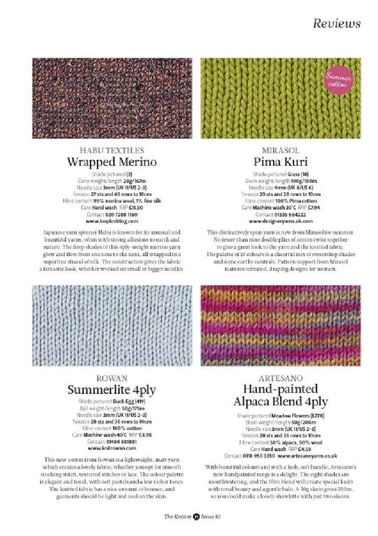 The Knitter Issue 83 2015 - 輕描淡寫 - 輕描淡寫