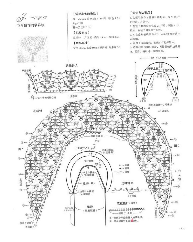 Tippet of crocheted lace NV 80249 2012 - 紫蘇 - 紫蘇的博客