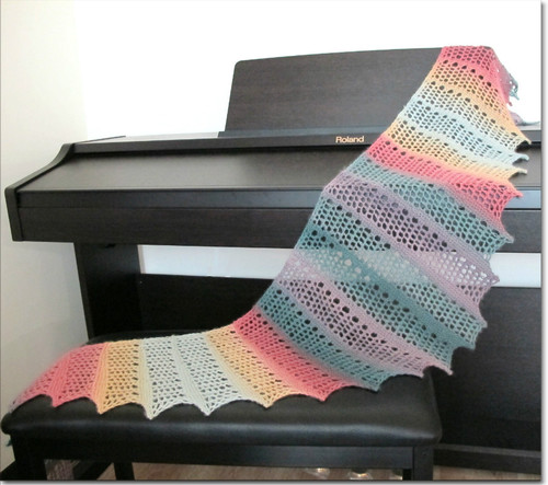 Seifenblasen Lace Scarf-- 披肩圍巾兩用 - 毛線羊 - 毛線羊的博客