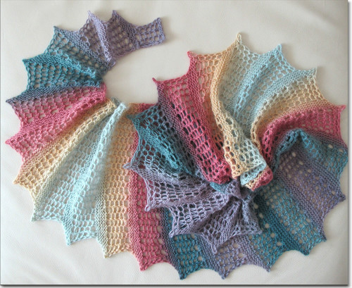 Seifenblasen Lace Scarf-- 披肩圍巾兩用 - 毛線羊 - 毛線羊的博客