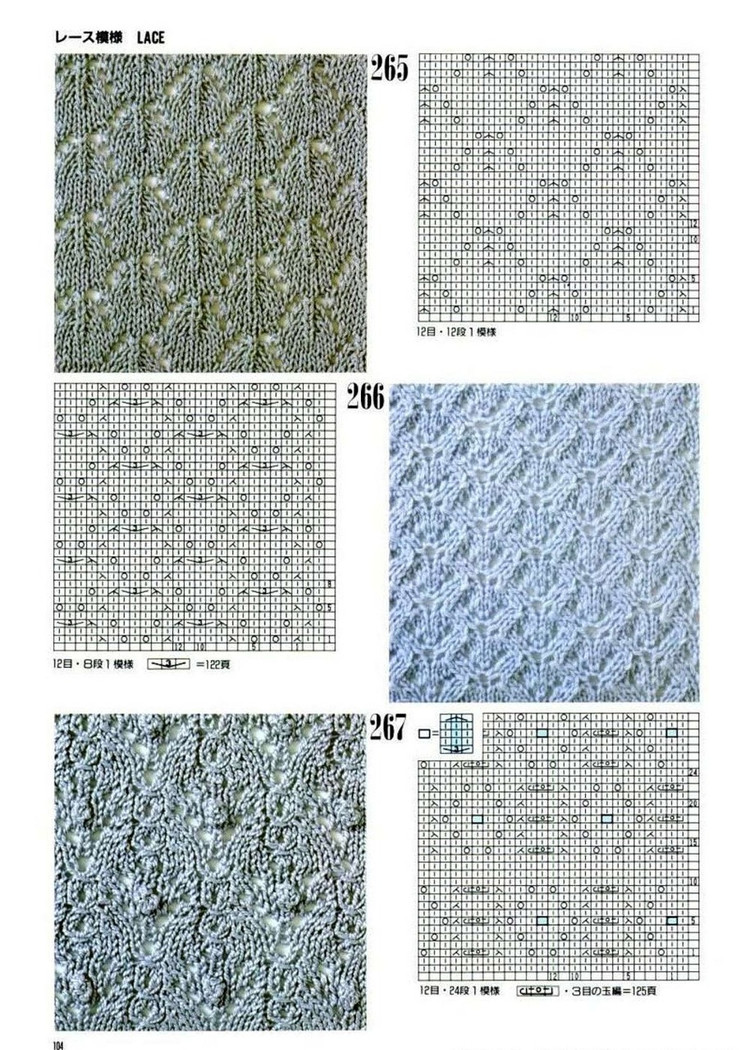 300 Knitting patterns book (鏤空花樣）三 - 非編魚 - 非編魚的博客