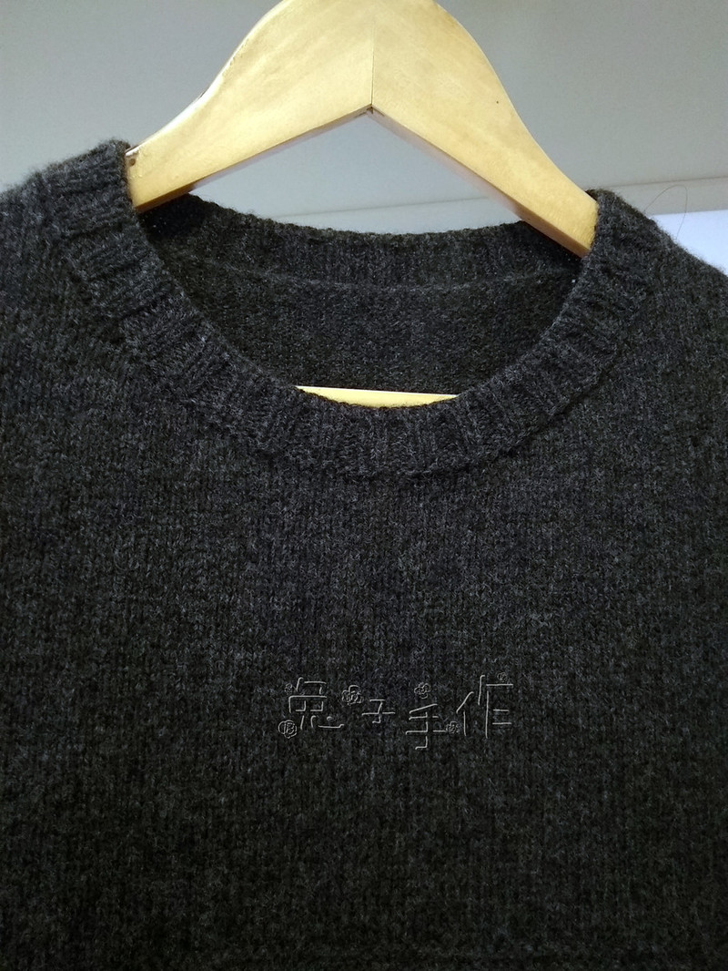 [兔子*手工]簡約（成人款）~自帶袖~低圓領(lǐng)套頭衫 - 兔子 - 兔子的手工小窩