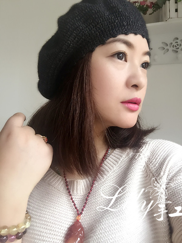 【Lily*手工】--小小畫家帽--尾線成就的一頂鉤針帽 - Lily - Lily的手工編織天地