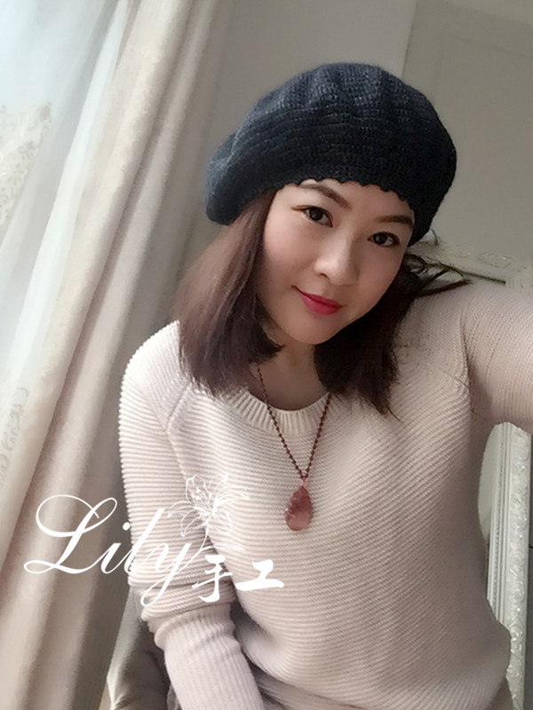 【Lily*手工】--小小畫家帽--尾線成就的一頂鉤針帽 - Lily - Lily的手工編織天地