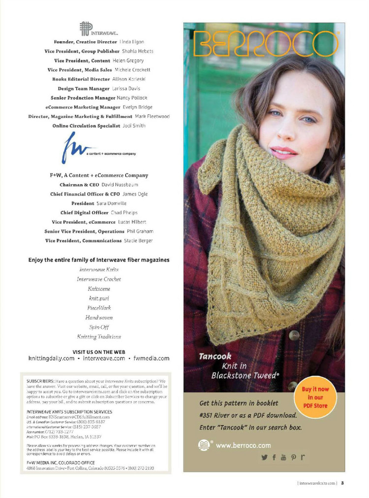Interweave knits winter 2015 - 輕描淡寫(xiě) - 輕描淡寫(xiě)